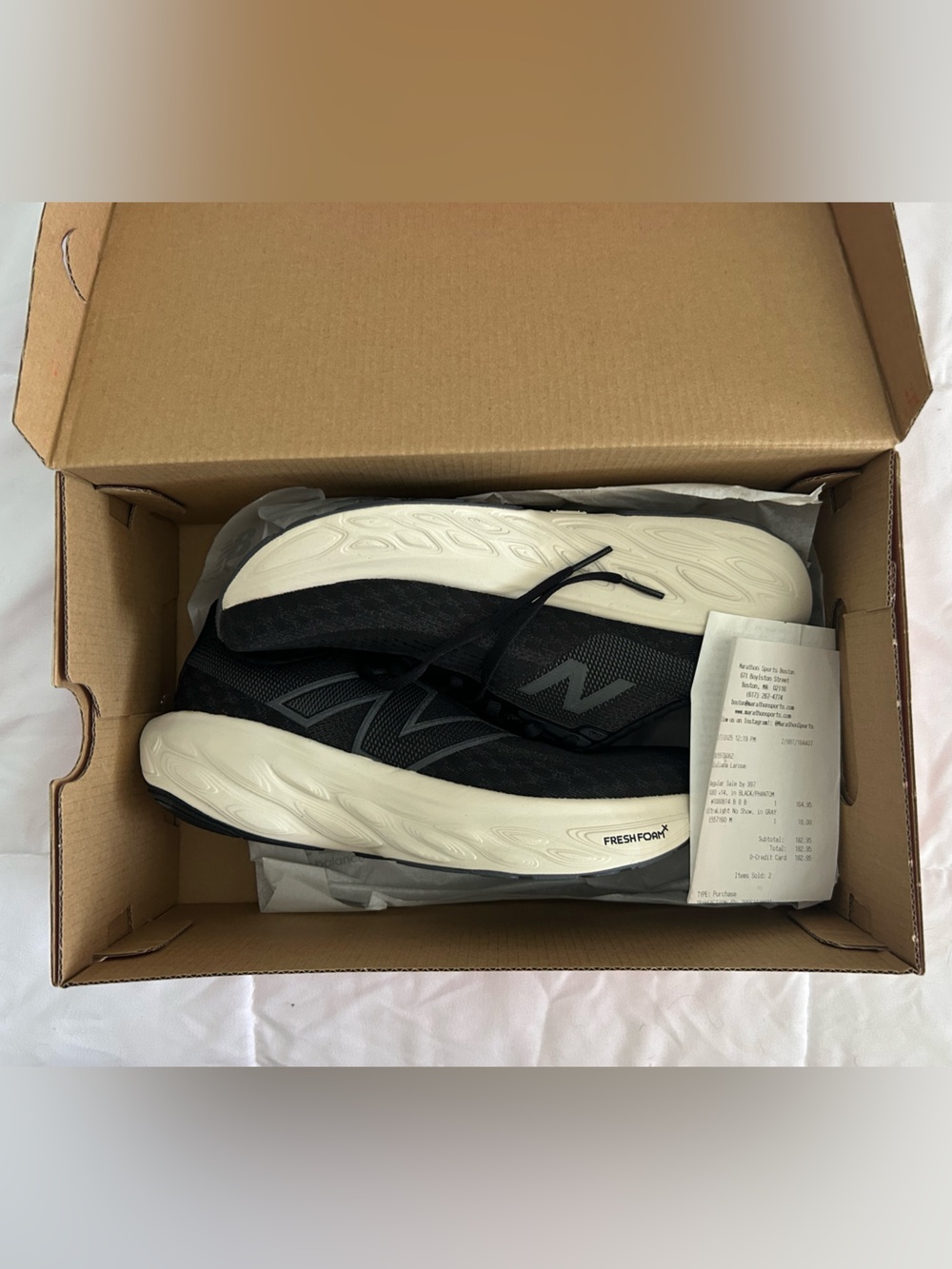 Brand New - New Balance Women’s Black and White Fresh Foam Running Sneakers